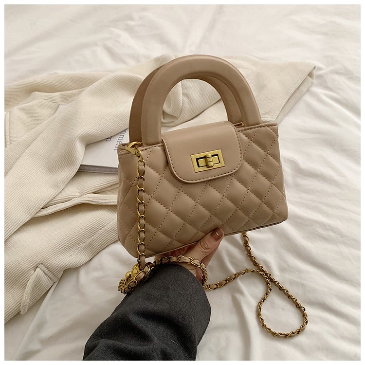 French Niche Rhomboid Chain Bag Women'S Fashion Handbag Commuter Shoulder Crossbody Small Bag - Image 1