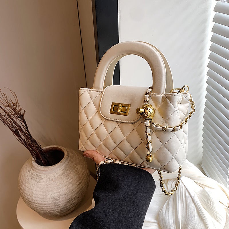 French Niche Rhomboid Chain Bag Women'S Fashion Handbag Commuter Shoulder Crossbody Small Bag - Image 2