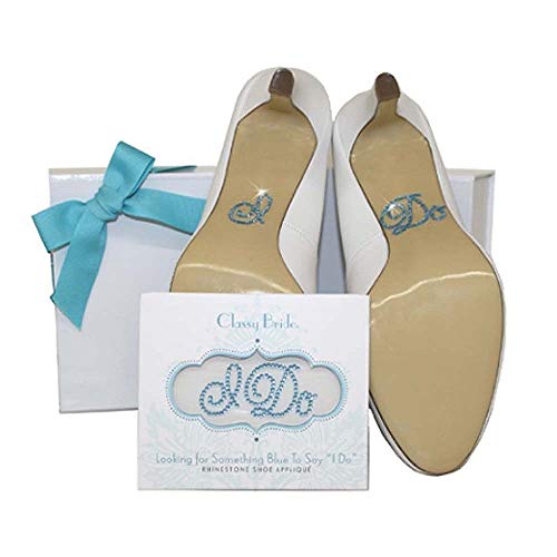 Classy Bride I Do Stickers for Bridal Shoes – Rhinestone Wedding Shoe Stickers for Wedding Day – Ideal Bachelorette Gift for Brides or Bride Gift - Image 1