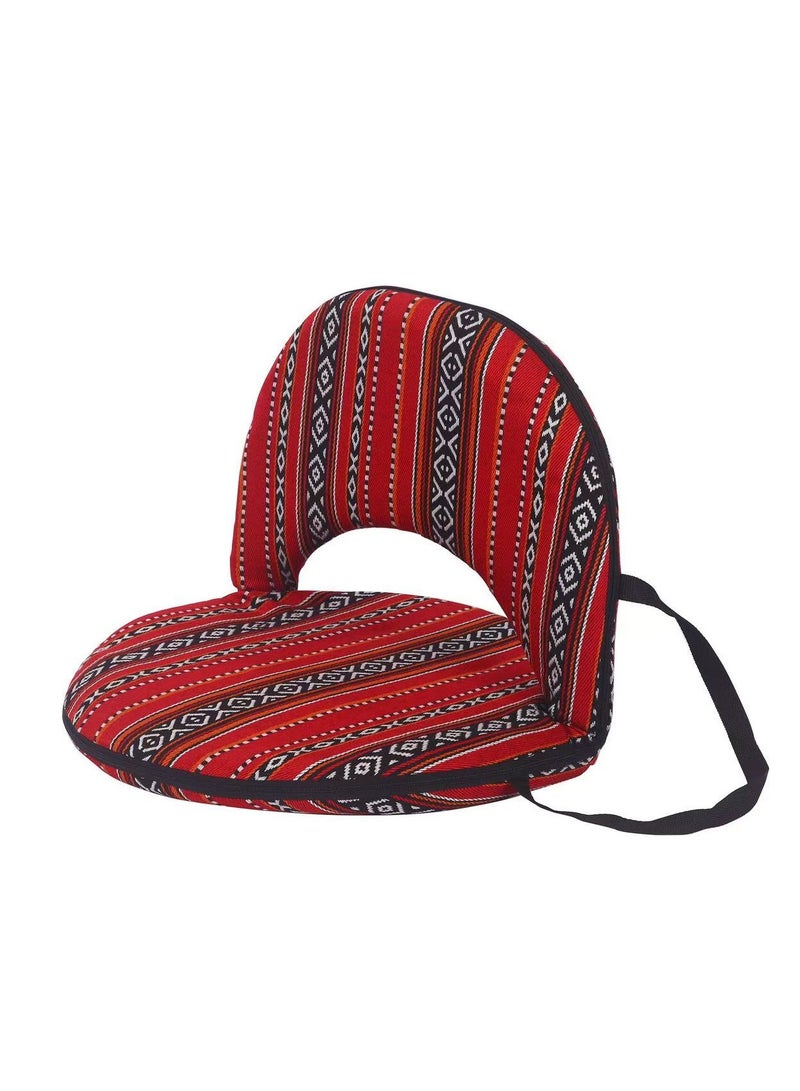 Unique Foldable Portable Floor Chair with Arabian Pattern - Image 1