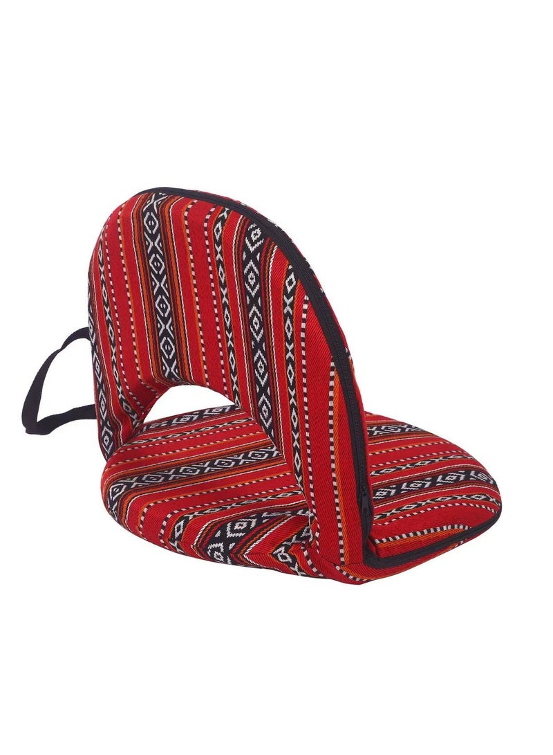 Unique Foldable Portable Floor Chair with Arabian Pattern - Image 3