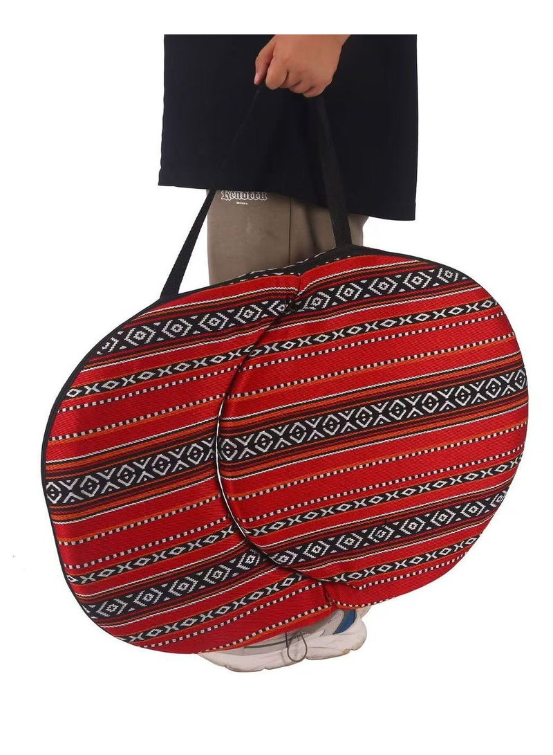Unique Foldable Portable Floor Chair with Arabian Pattern - Image 4