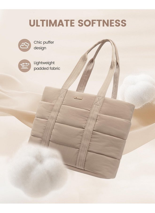 Lovevook LOVEVOOK Diaper Bag Tote, Puffer Baby Diaper Bag with Insulated Pocket,Travel Diaper Tote with Pacifier Case and Changing Pad  - Image 2
