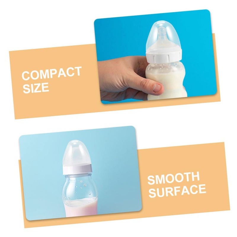 Wide Neck Milk Bottle Caps 4 Pack Reusable Plastic Leak Proof Replacement Lids - Image 4