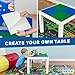 Barcaloo Peel and Stick Self Adhesive Baseplates Mat 4 Pack 10x10 Inch Adhesive Base Board for Building Brick Table Green Panels for Table Top Play Compatible with All Major Brands - Image 4