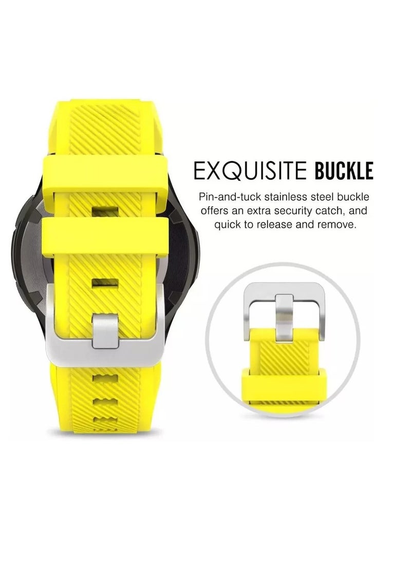 أحزمة ساعة بديلة مناسبة لهاتف Samsung S3 Frontier Classic Yellow - Image 3