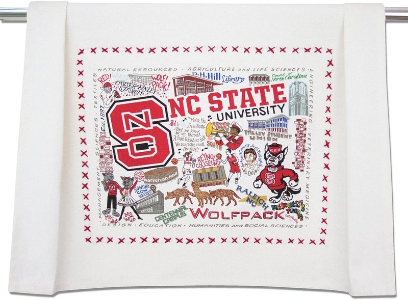 Catstudio Dish Towel, North Carolina State University Wolfpack Hand Towel - Collegiate Kitchen and Tea Towels for NC State Fans - Perfect Graduation Gift, Gift for Students, Parents and Alums - Image 1