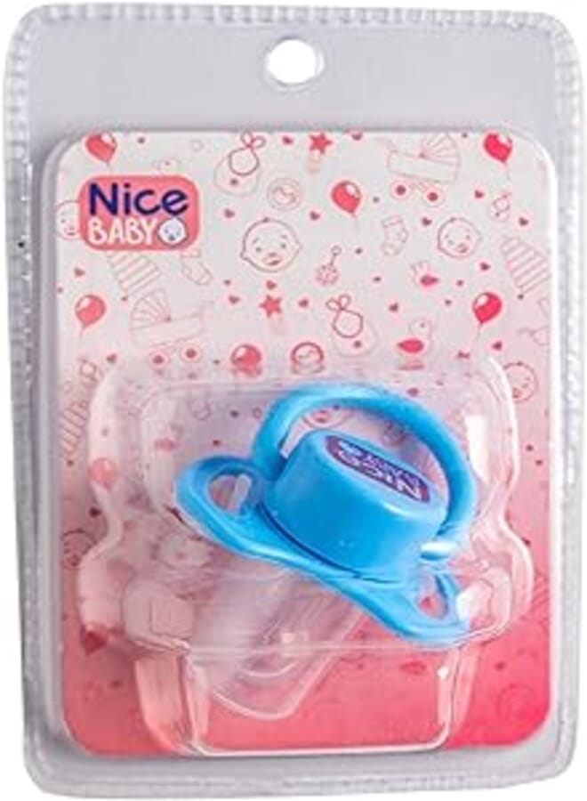 Nice Baby Pacifier Beveled Baby Blue