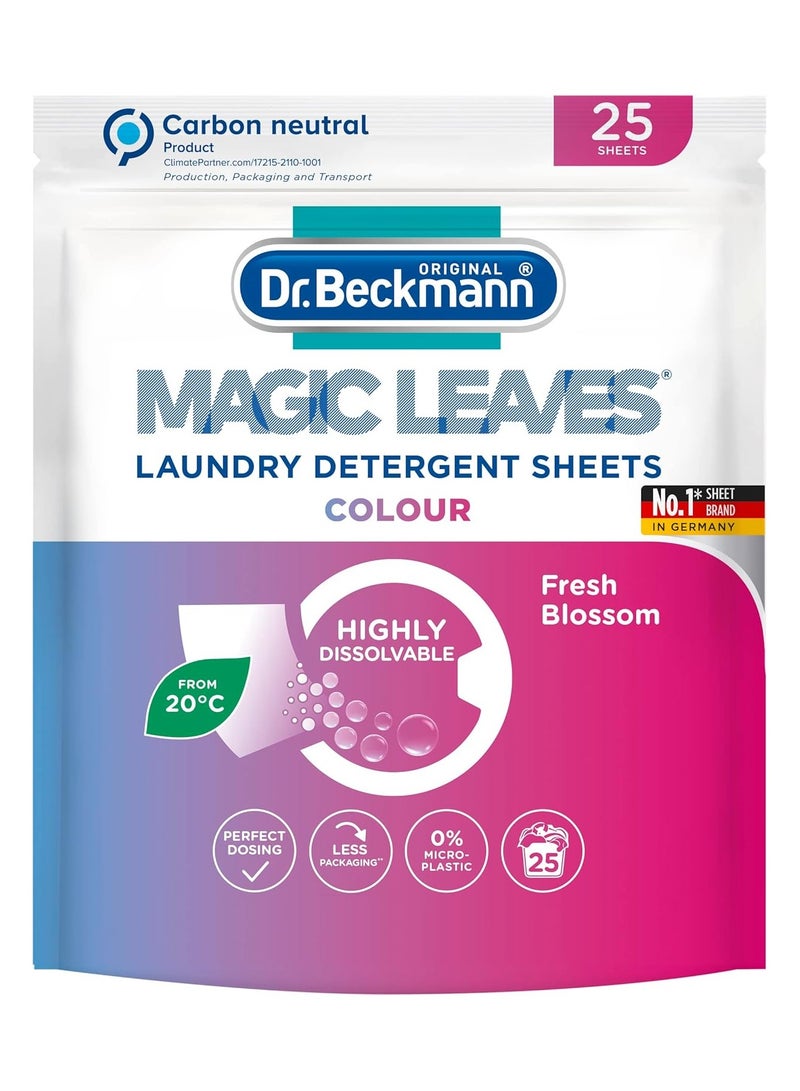 Dr. Beckmann Magic Leaves Laundry Detergent Sheets 25 Universal Pre-Dosed Convenient Dissolvable & Climate Neutral Colour 