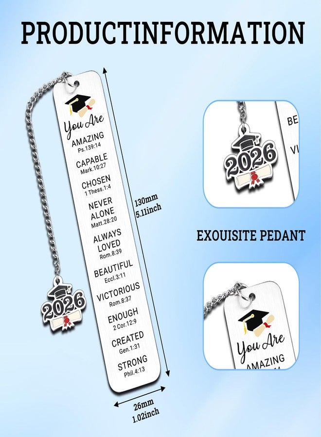 Aeonovs Graduation Gift for Her 2026 High School, 5th 8th Grade Graduation Gifts for Boys Girls, Class of 2026 Bookmark, Nursing Graduations Gift for Women, End of the School Year Gifts for Students Graduates - Image 3