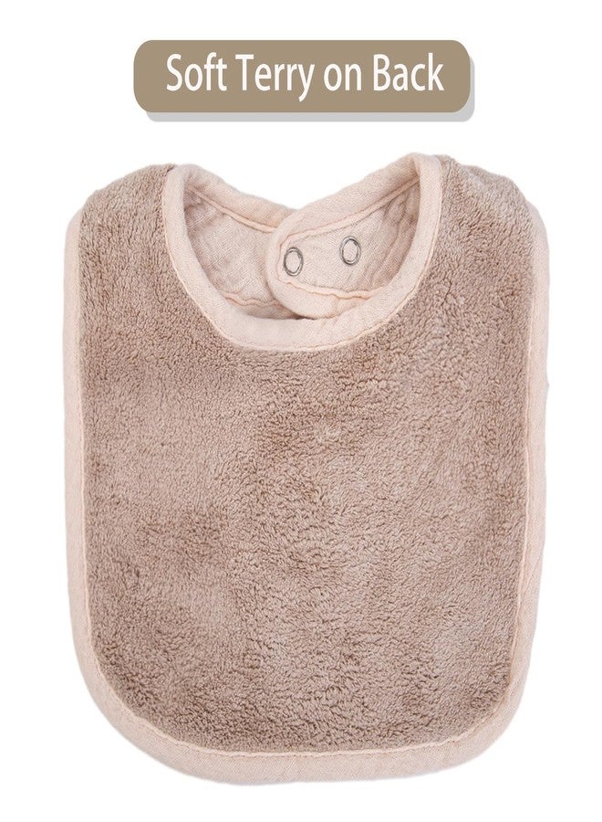 KIDOCHEESE Cute Bear Baby Bibs for Unisex Boys Girls Soft Terry Cloth Adjustable Teething Drooling Bib Set for Newborn Toddler - Image 4
