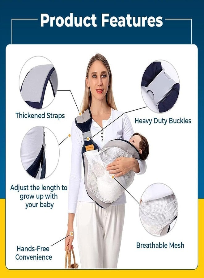 LANDVIEW Baby Sling Carrier for Newborn to Toddler (0-36 Months) | Breathable Mesh Adjustable One-Shoulder Lightweight & Hands-Free Infant Holder Ergonomic Carrying 0-36 Months Fabric Comfortable Portable Newborns Toddlers Wrap Up 15kg Capacity - Image 4