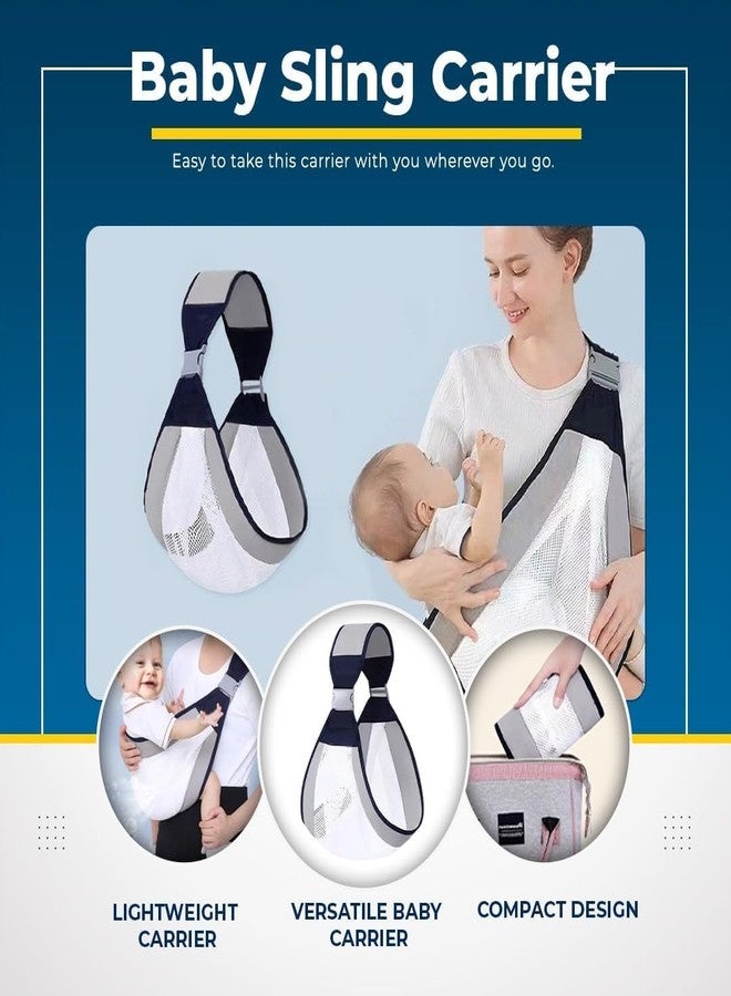 LANDVIEW Baby Sling Carrier for Newborn to Toddler (0-36 Months) | Breathable Mesh Adjustable One-Shoulder Lightweight & Hands-Free Infant Holder Ergonomic Carrying 0-36 Months Fabric Comfortable Portable Newborns Toddlers Wrap Up 15kg Capacity - Image 3