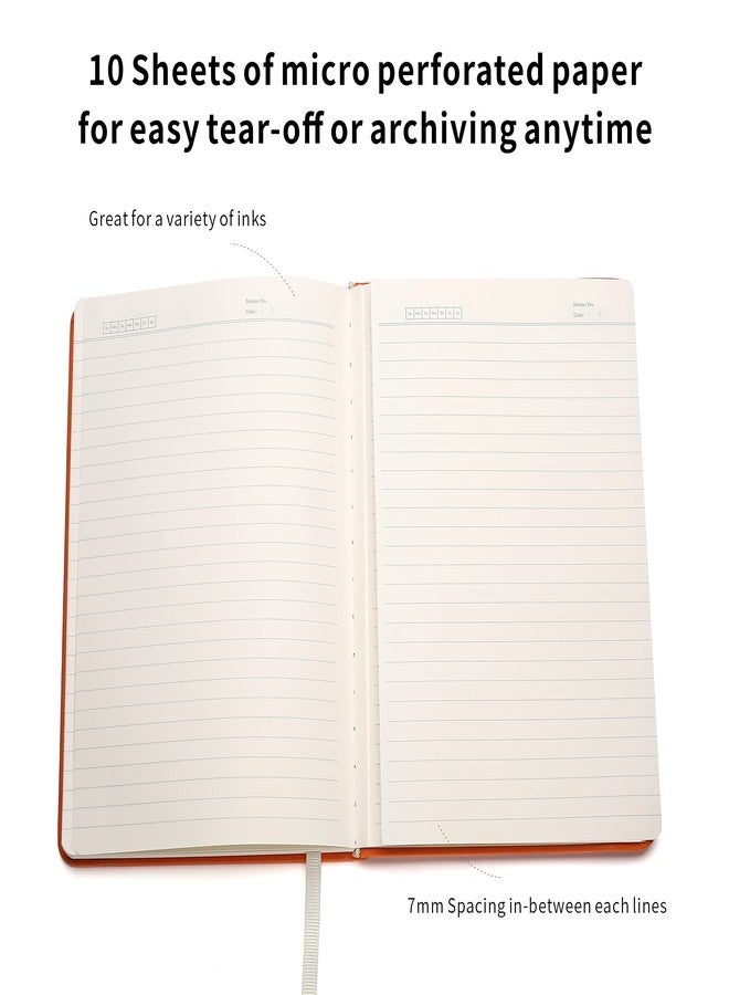 Deziliao Hardcover Notebook Journal 160 Pages, Lined Journal Notebooks for Work, 100Gsm Premium Thick Paper with Pocket, Medium 5.7"x8.4" （Orange, Ruled） - Image 5