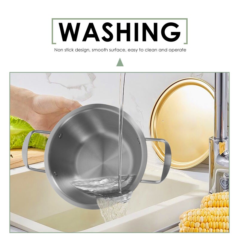 Stainless Steel Pot for Cooking Noodles, Warming Milk, and Making Ramen - Image 4