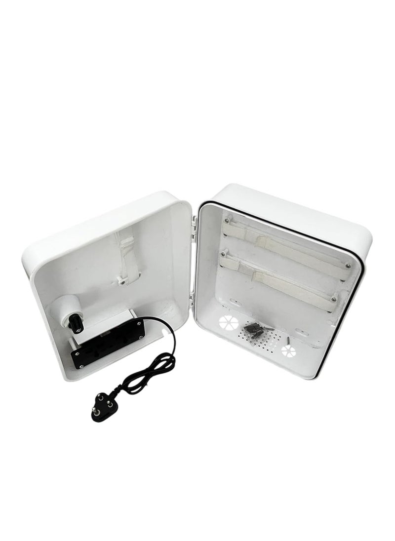 JAY TRADERS - PVC DVRServer Network Cabinet Box Rack for CCTV DVRPOE Switch and CCTV SMPS Smart Management with Power Socket Ideal for Only 4 Channel CCTV System for Both Indoor and Outdoor Purpose - Image 1