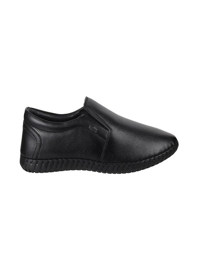 Mochi Mens Leather Black Mocassin (Size (8 UK (42 EU)) - Image 3