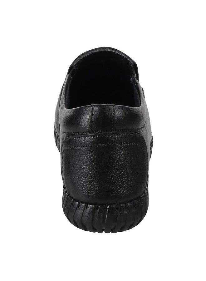 Mochi Mens Leather Black Mocassin (Size (8 UK (42 EU)) - Image 4