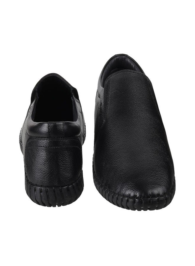 Mochi Mens Leather Black Mocassin (Size (8 UK (42 EU)) - Image 5