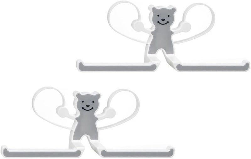 2Pcs Gray Multifunctional Storage Shelf Punch Toilet Towel Stand for Bathroom Easy Installation Towel Hanger Rack Elegant Design for Organized Bathing Towels - Image 1