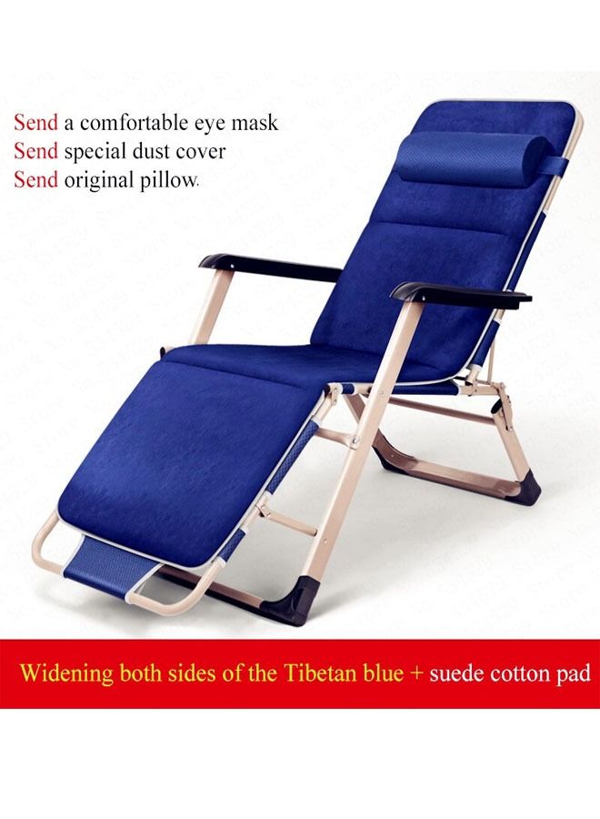 NKX Chaise Lounge Outdoor Portable Folding Patio Recliner Chair adjustable Backrest with Suede Mat - Image 3