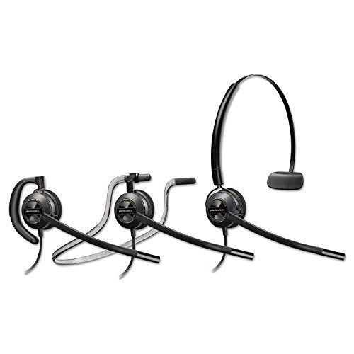 Poly Plantronics - EncorePro HW540 Convertible Headet - Wired Convertible (3 wearing styles) Headset with Boom Mic - Connect to your PC and/or Deskphone, One Size, Black - Image 4