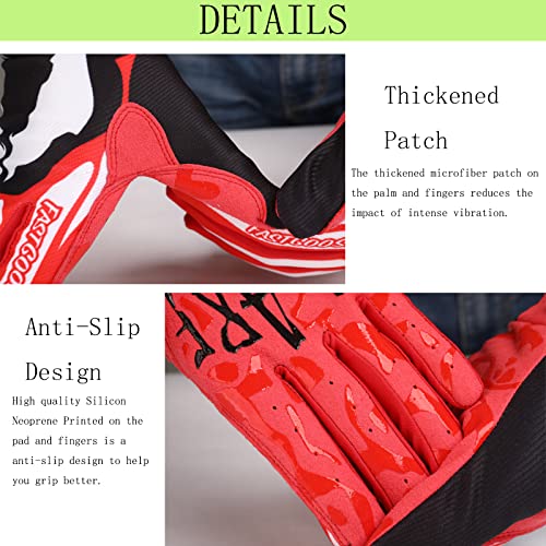 FASTGOOSE Dirt Bike Motorcycle Gloves Motocross Motorbike ATV Off Road Racing Sports Cycling Gloves RedBlack Large - Image 3