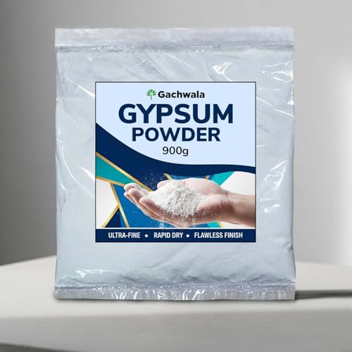 Gachwala Gypsum Powder 900gm | for Mushroom Cultivation, Grain Spawn & Substrate Preparation | Ideal Soil Conditioner for Gardening & Composting | Multi-Purpose Use in Crafts and Molds - Image 1