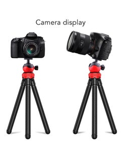إلترازون Camera Stand, Multi Angle Shooting 360 Degree Rotation Tripod Stand Mini Flexible Octopus Tripod Spider Stand Holder Black/Red  - Image 1