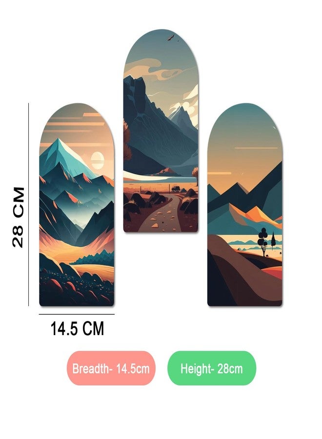 Kaameri Bazaar Mountain Design Wall Hanging for Living Room | Bedroom | Home Décor | Gifts | Wooden Hanging Decoration Items | Artworks Wall Hangings - Image 3