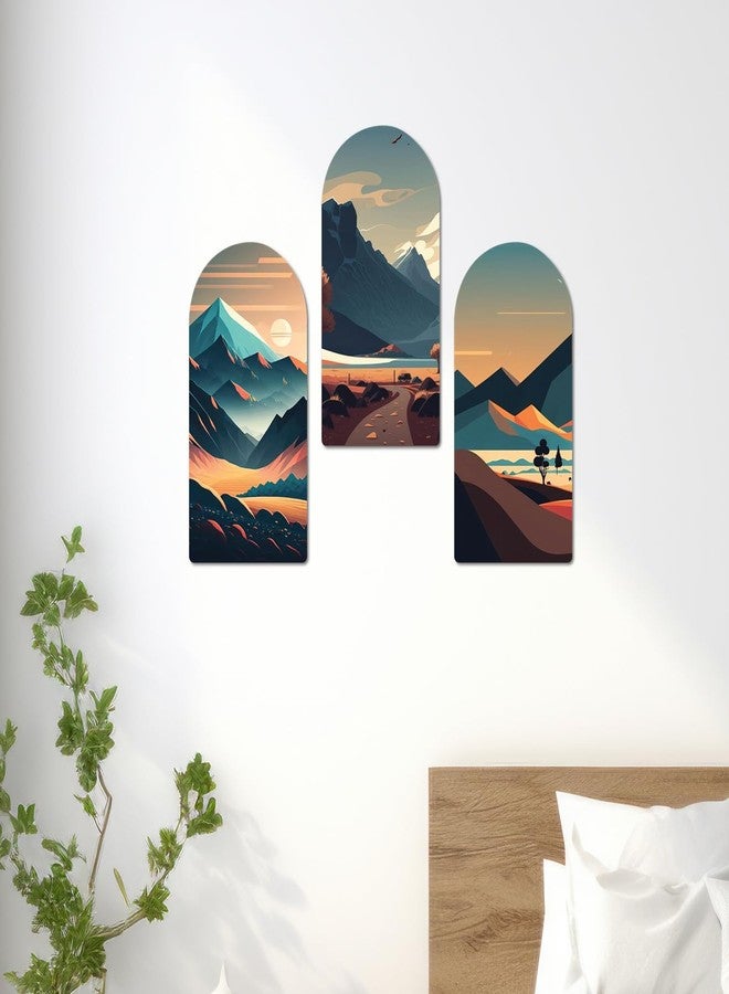 Kaameri Bazaar Mountain Design Wall Hanging for Living Room | Bedroom | Home Décor | Gifts | Wooden Hanging Decoration Items | Artworks Wall Hangings - Image 5