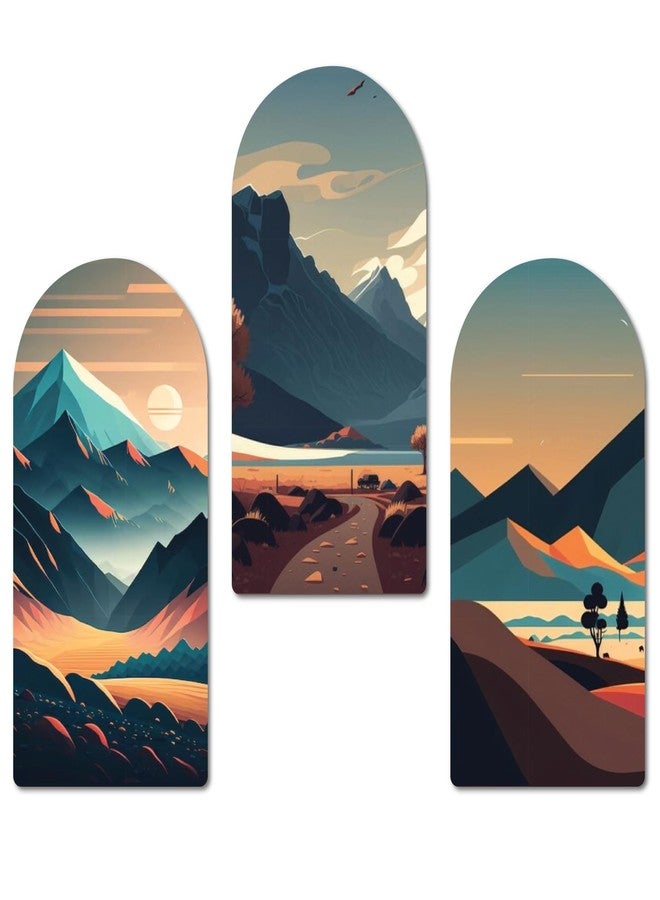 Kaameri Bazaar Mountain Design Wall Hanging for Living Room | Bedroom | Home Décor | Gifts | Wooden Hanging Decoration Items | Artworks Wall Hangings - Image 1