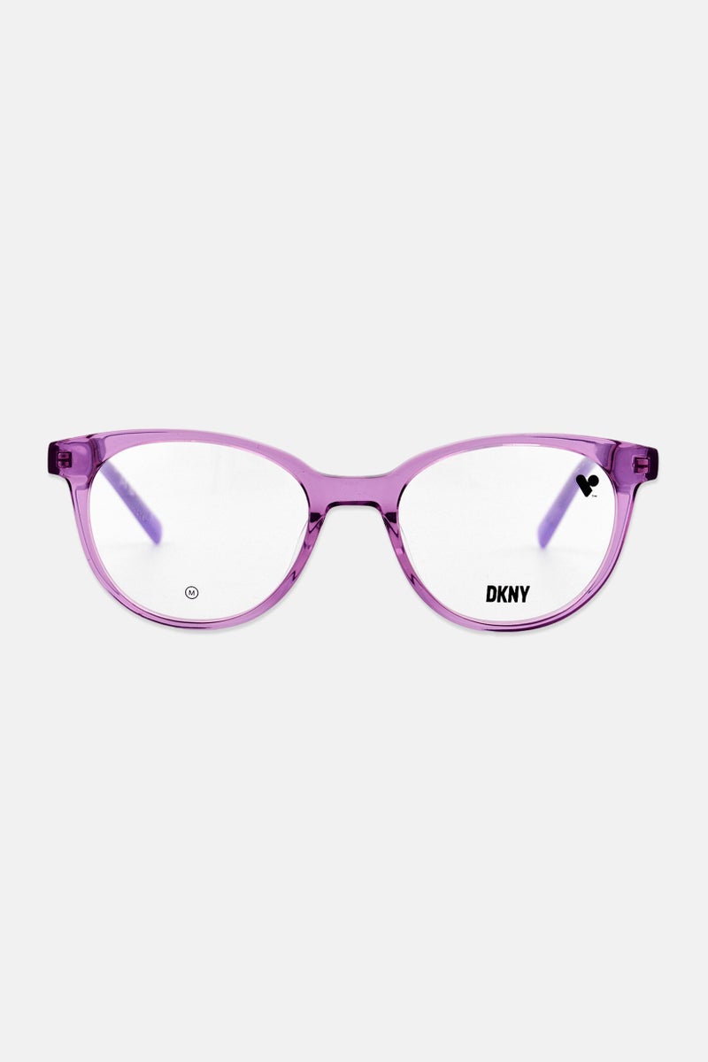 DKNY Women DK5050 Round Eyeglasses, Transparent Purple - Image 1