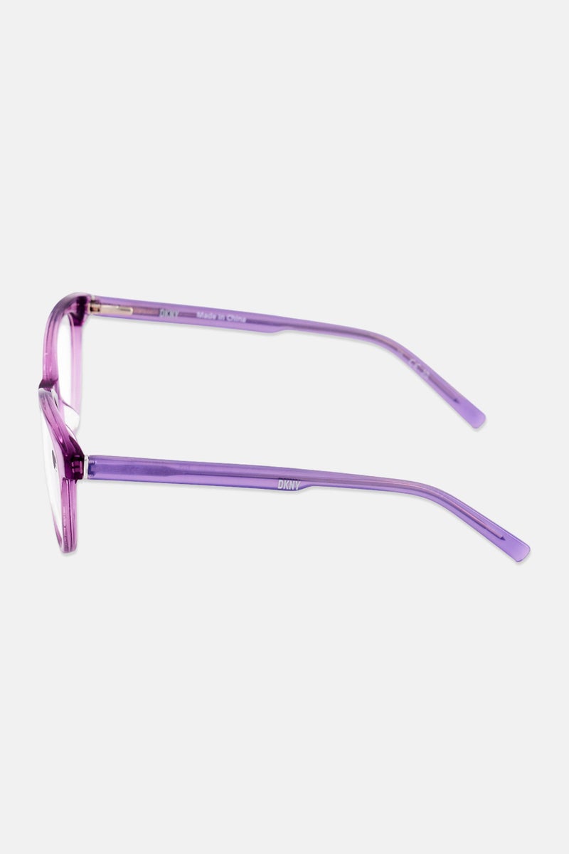 DKNY Women DK5050 Round Eyeglasses, Transparent Purple - Image 4