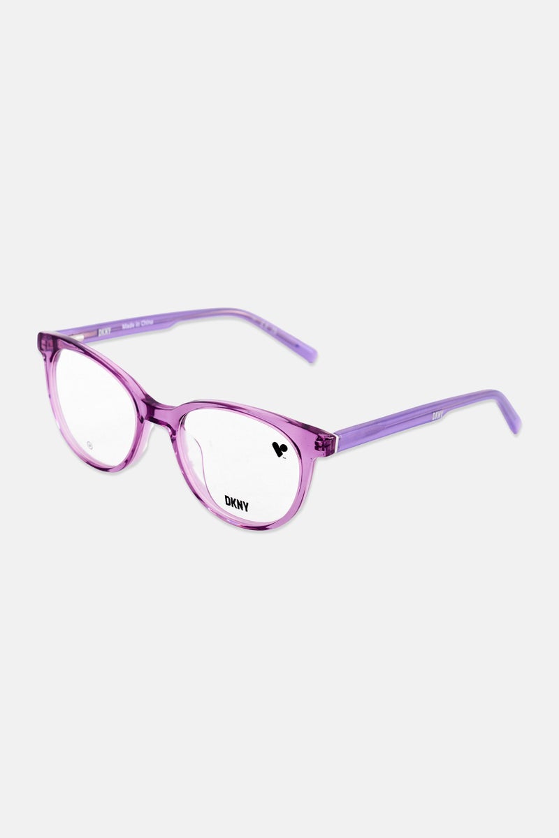DKNY Women DK5050 Round Eyeglasses, Transparent Purple - Image 3