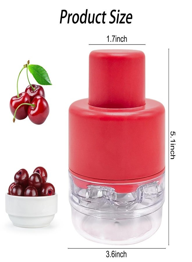 CEHNCEH Cherry Pitter Multiple, Push Type Cherry Corer Multiple, Kitchen Cherry Jam 7 Holes Multi Pitter Tool, 7-in-1 Cherry Seed Remover Quick Portable Cherry Pitting Tool - Image 4