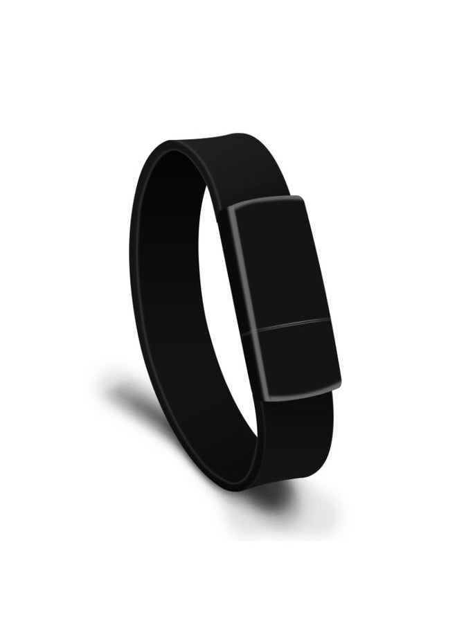 BURAQ - MicroDrive 128GB USB 2.0 Fashion Bracelet Wristband U Disk (Black) - Image 1