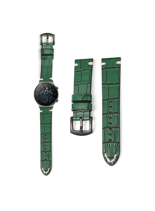 نيبمينينت سوار بديل من الجلد الطبيعي لساعة هواوي GT2 برو أخضر - Image 1