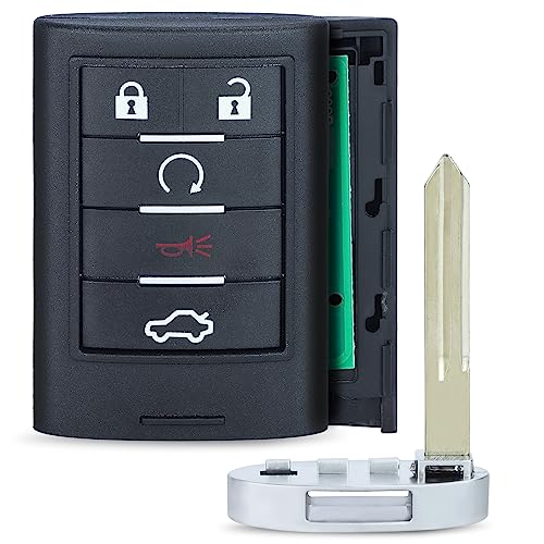 Keyecu Replacement Smart Remote Key Fob 5 Button for Cadillac STS CTS 2008-2013 - Image 1