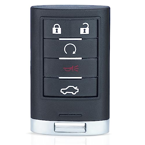 Keyecu Replacement Smart Remote Key Fob 5 Button for Cadillac STS CTS 2008-2013 - Image 4