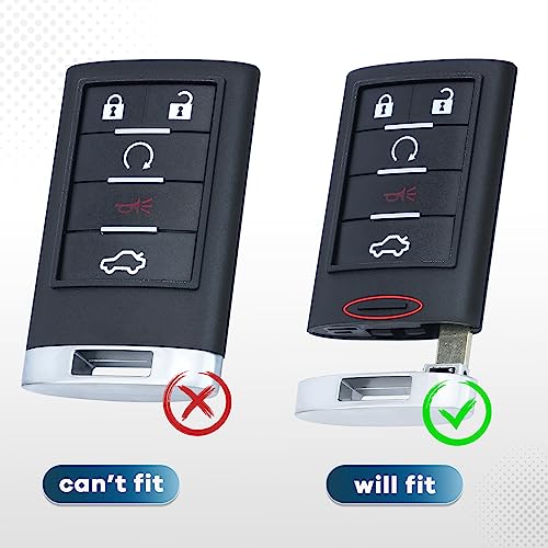 Keyecu Replacement Smart Remote Key Fob 5 Button for Cadillac STS CTS 2008-2013 - Image 3