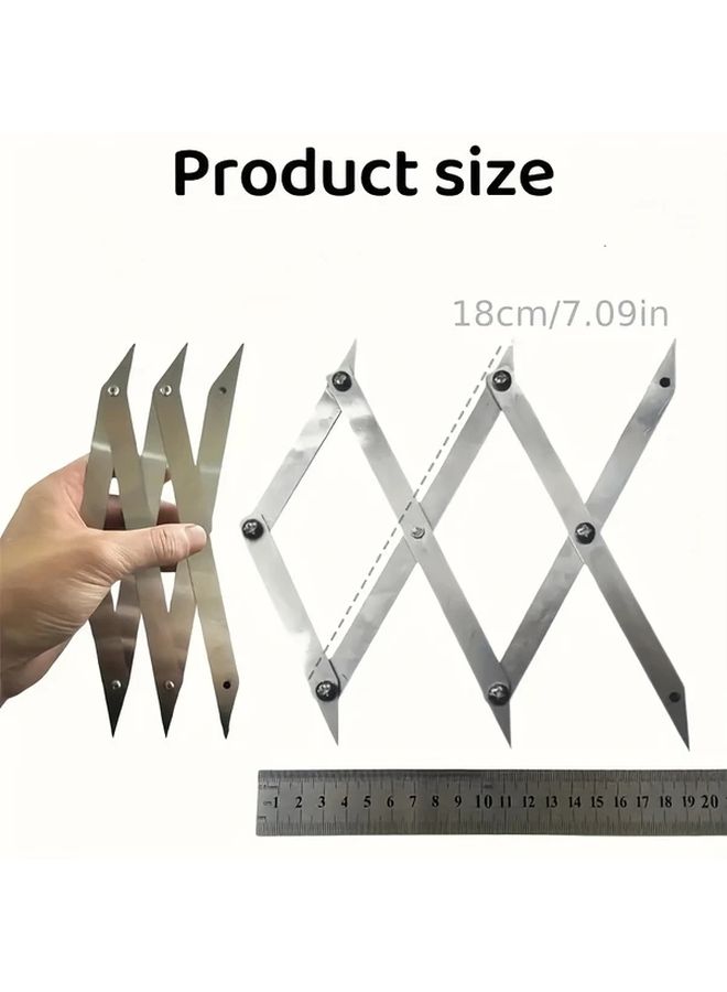 9 Point Heavy Duty Metal Center Finder Tool Precision Alignment With Measurement Scale - Image 3