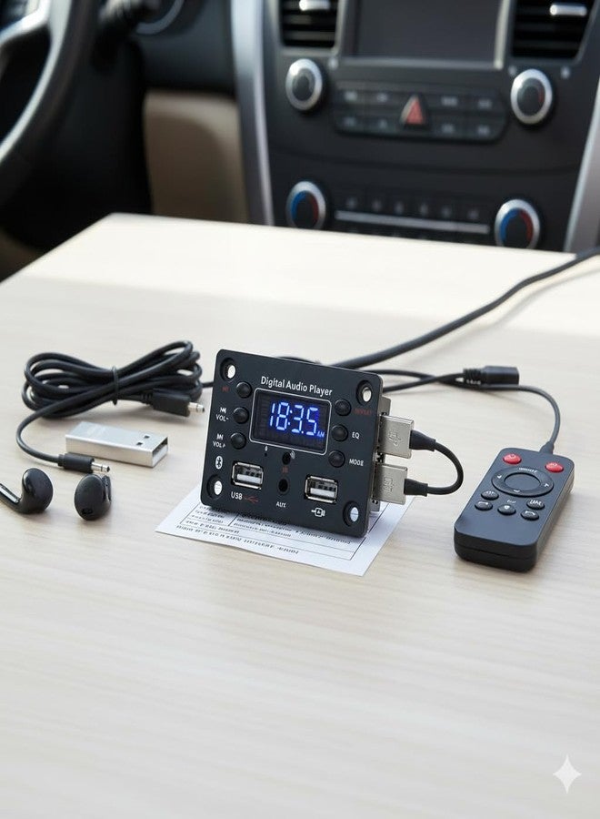 SP Electron Bluetooth USB AUX Digital Audio Player Module with LED Display & IR Support - Image 3