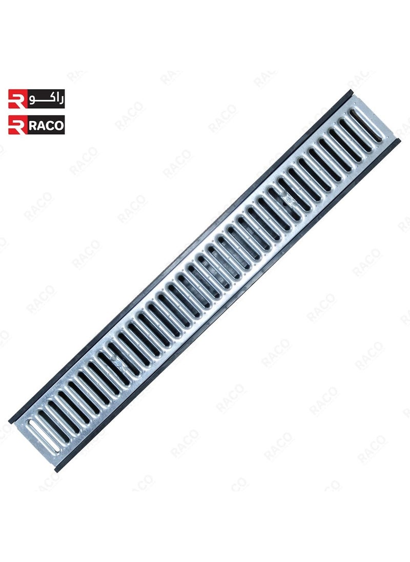 RACO RACO Floor Grating | Drainage Channel Grate for Garage, Water Rain Storm, Shower, Wet Room, Garden, Driveway – 1Mtr Length (Galvanized Steel)  - Image 2
