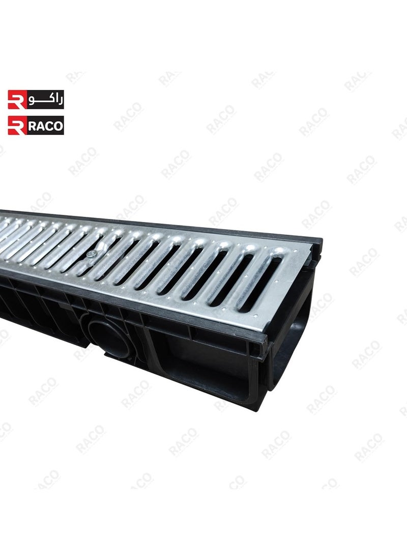 RACO RACO Floor Grating | Drainage Channel Grate for Garage, Water Rain Storm, Shower, Wet Room, Garden, Driveway – 1Mtr Length (Galvanized Steel)  - Image 3