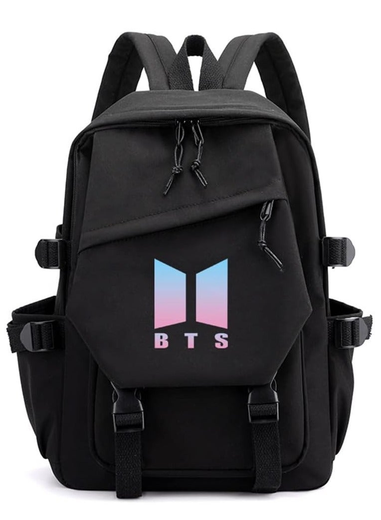 URbazaar Korea BTS series backpack school student canvas book bag casual shoulder bag travel rucksack - Image 1