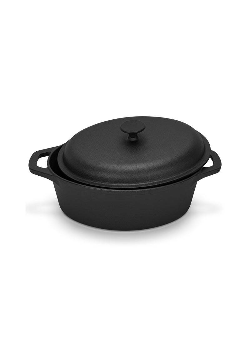 Fissman طاجن بغطاء من الحديد الزهر 33x26 سم/6 لتر مع غطاء من الحديد الزهر - Image 2