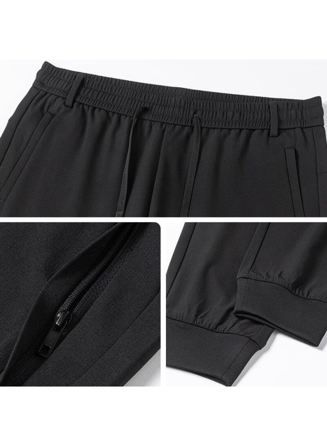 Skechers Men's Casual Pants Autumn Winter New Thickened Jogger Pants Shorter Height Sweatpants Outdoor Leisure Sports Pants