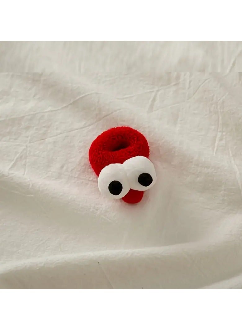 Goolsky 5pcs Girls Hair Tie Funny And Cute Big Eyes Hair Rope Hair Bands Hair Accessories Random Color - Image 4