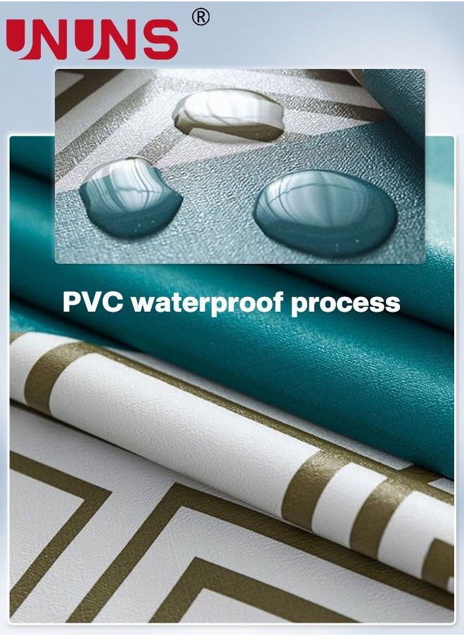 UNUNS - مفرش طاولة PVC مقاوم للماء، مفرش طاولة مستطيل قابل للمسح ومقاوم للانسكاب، غطاء طاولة بنمط هندسي للمطبخ والنزهات الخارجية والداخلية، 140 × 200 سم - Image 1